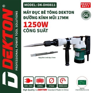 Máy đục bê tông 17ly dekton dk-0811 - bảo hành 6 tháng