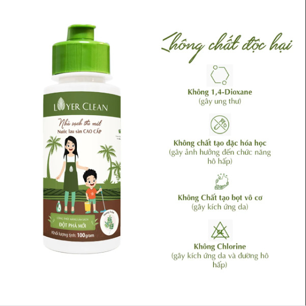 Nước Lau Sàn Hữu Cơ Cao Cấp 100ml - Hương Trầm