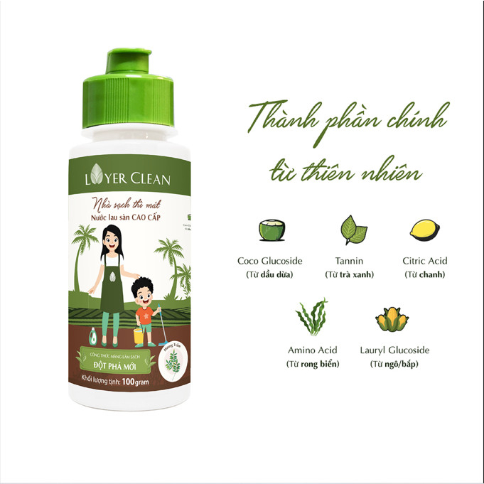 Nước Lau Sàn Hữu Cơ Cao Cấp 100ml - Hương Trầm