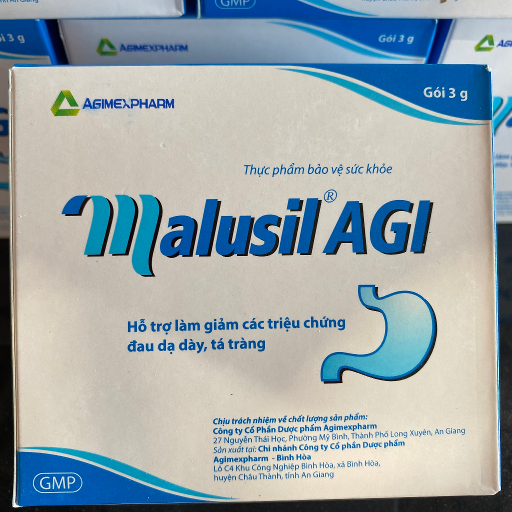 Dạ dày MALUSIL AGI, giảm đau giảm acid dịch vị, trào ngược dạ dày, hỗ trợ các triệu chứng đầy hơi, ợ chua bao tử