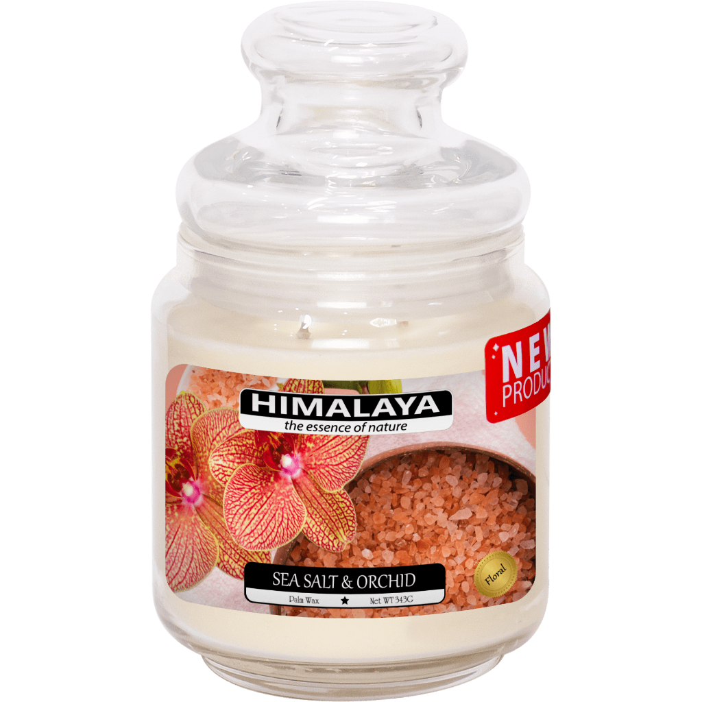 Nến thơm Himalaya hương Sea Salt &amp; Orchid 140g/sizeM/sizeL