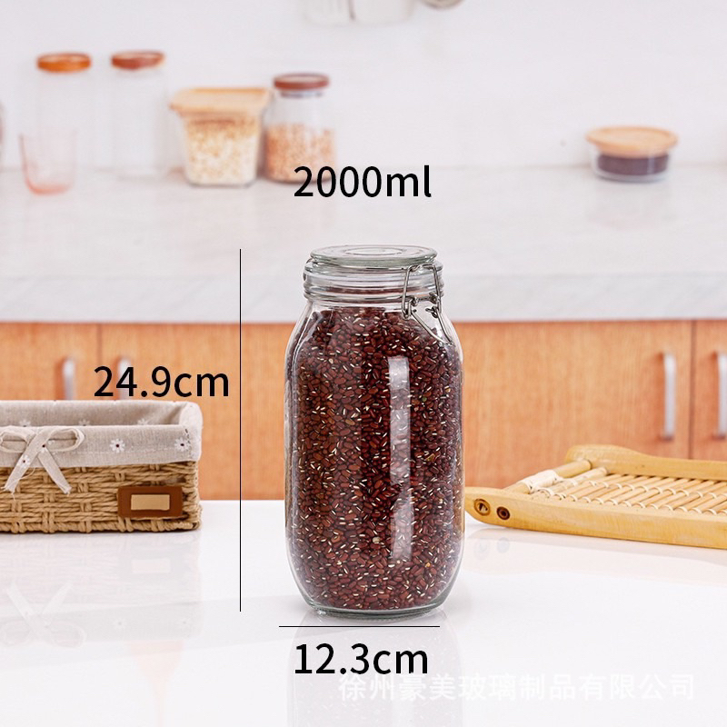 Hũ gài 2L,3L thuỷ tinh siêu dày để nuôi Kombucha