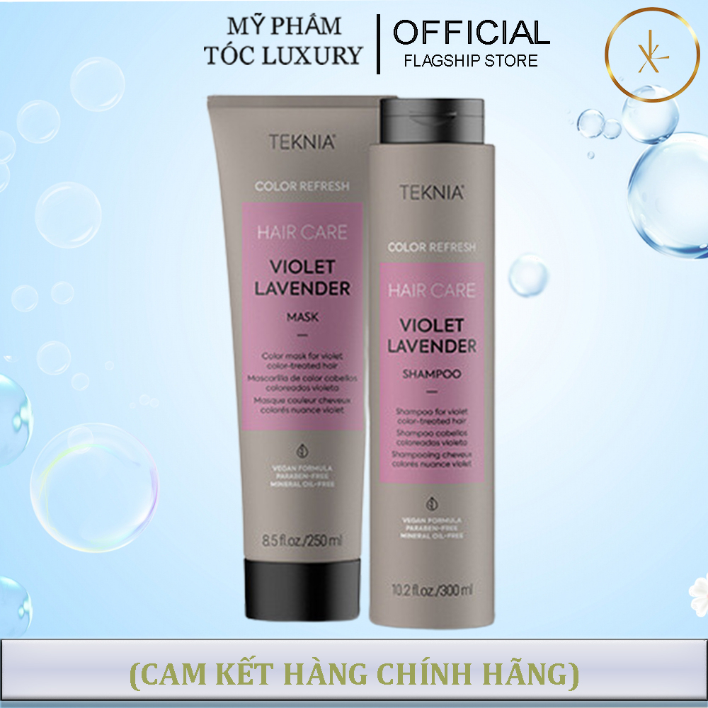 DẦU GỘI MẶT NẠ BỔ SUNG HẠT MÀU TÍM LAKME TEKNIA VIOLET LAVENDER 300ML - 250ML