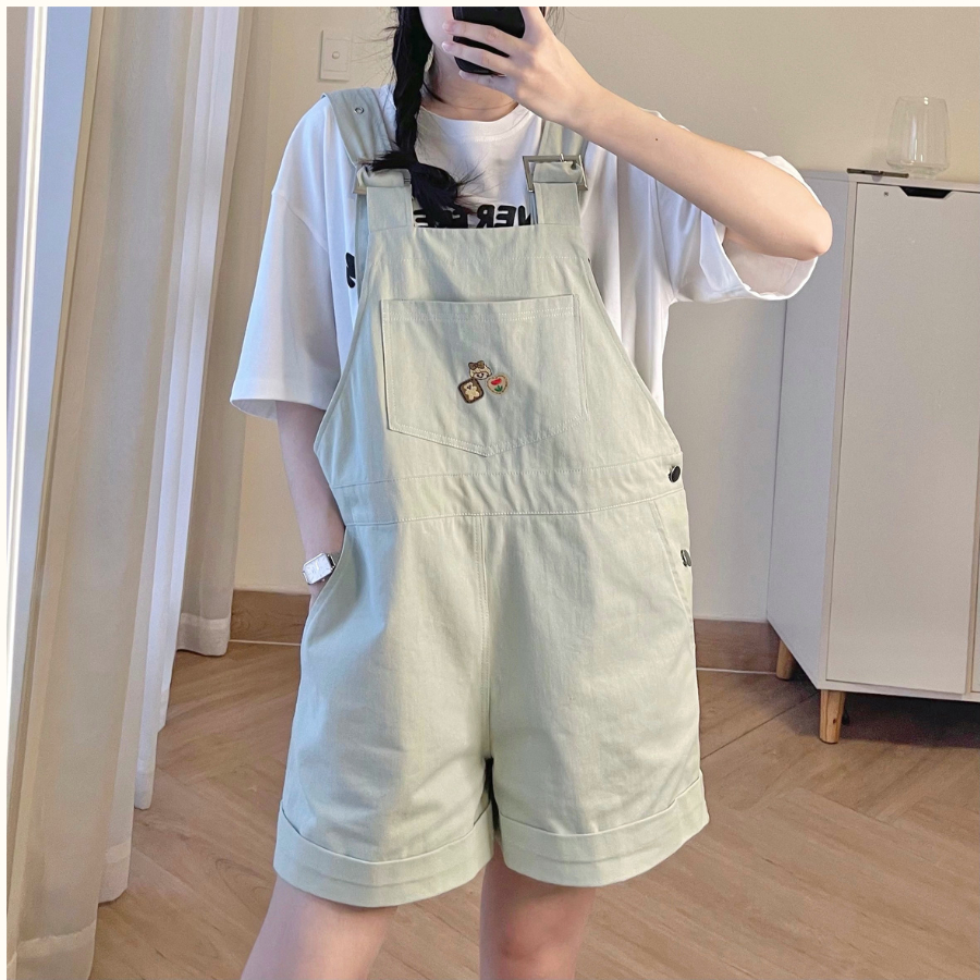 Yếm quần shorts nữ chất vải kaki RANI 7208 - Jemcloset