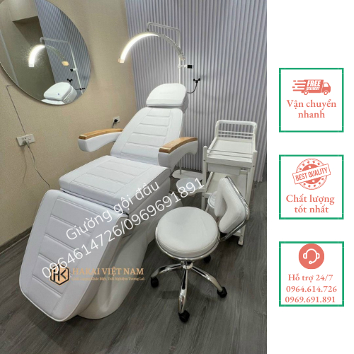 Giường tiêm điện, Giường điện tiêm filler, giường phun xăm lưng dày chính hãng Hakai