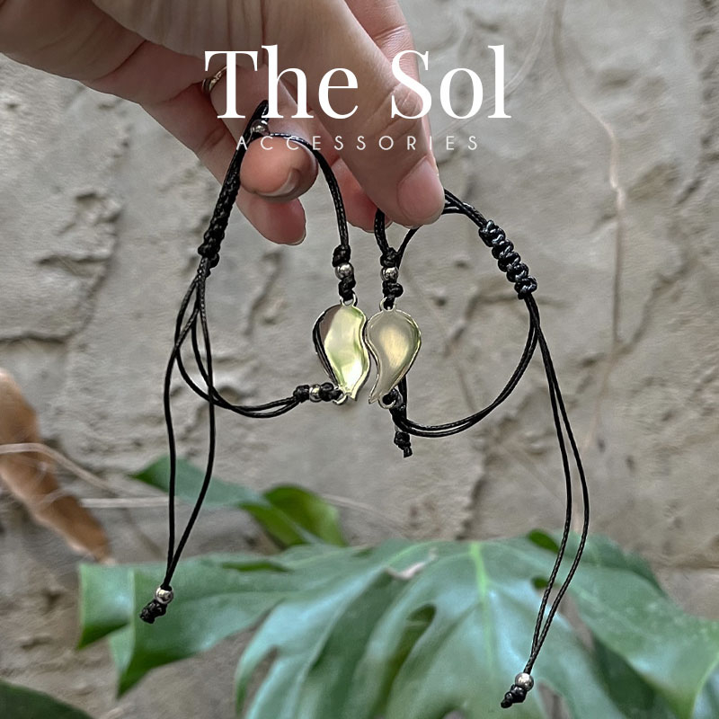 Lắc Tay/ Vòng Tay Đôi Thép Titan Mặt Trái Tim Dành Cho Couple thesol.accessories