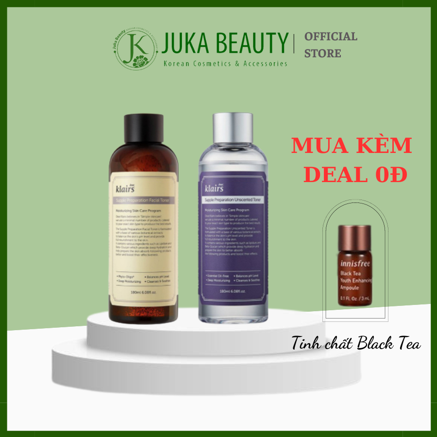 Nước hoa hồng Klairs Supple Preparation Unscented/ Facial Toner 180ml