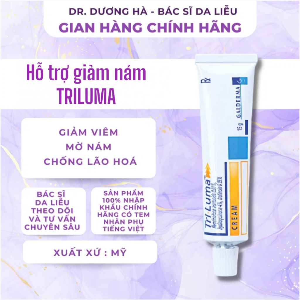 Kem Triluma Mỹ Hỗ Trợ Giảm N ám , Tàn Nhang, Sáng Da Chống Lão Hoá - Dr. Dương Hà