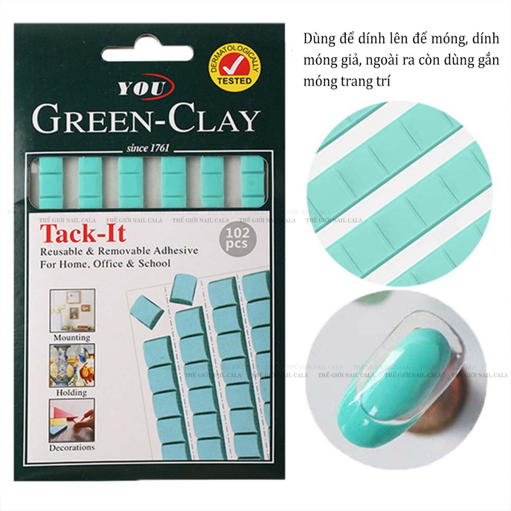 Cao su gắn móng 102 miếng đa năng - Keo dán móng giả tập vẽ nail -  Phụ kiện nail mi chuyên dụng