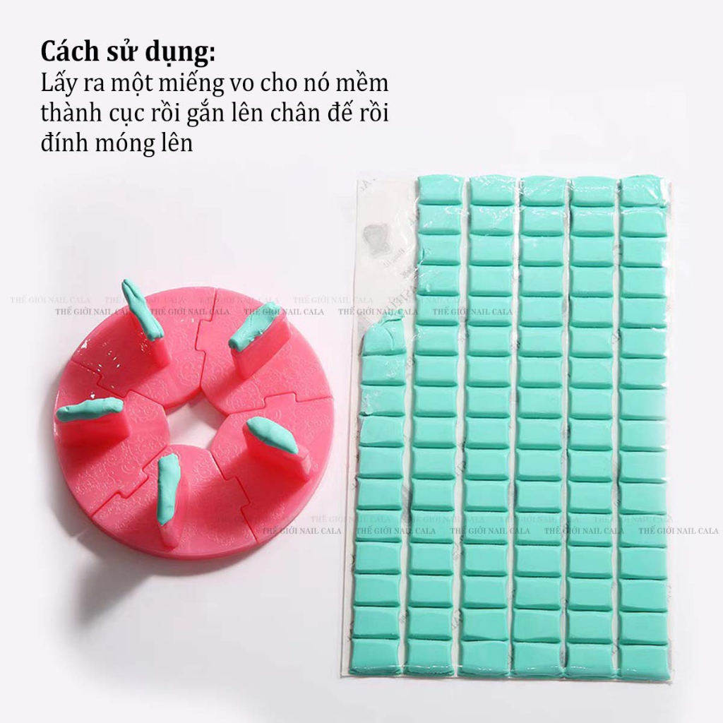 Cao su gắn móng 102 miếng đa năng - Keo dán móng giả tập vẽ nail -  Phụ kiện nail mi chuyên dụng