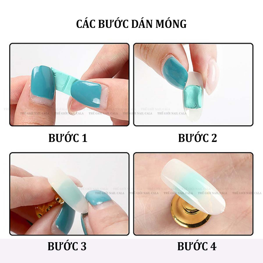 Cao su gắn móng 102 miếng đa năng - Keo dán móng giả tập vẽ nail -  Phụ kiện nail mi chuyên dụng