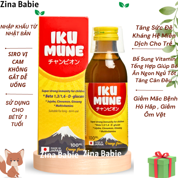 Ikumune-Siro Iku mune Tăng Sức Đề Kháng Hiệu Quả Cho Bé Hệ Miễn Dịch Cho Trẻ Nhập Khẩu Chính Hãng Nhật Bản 100ml