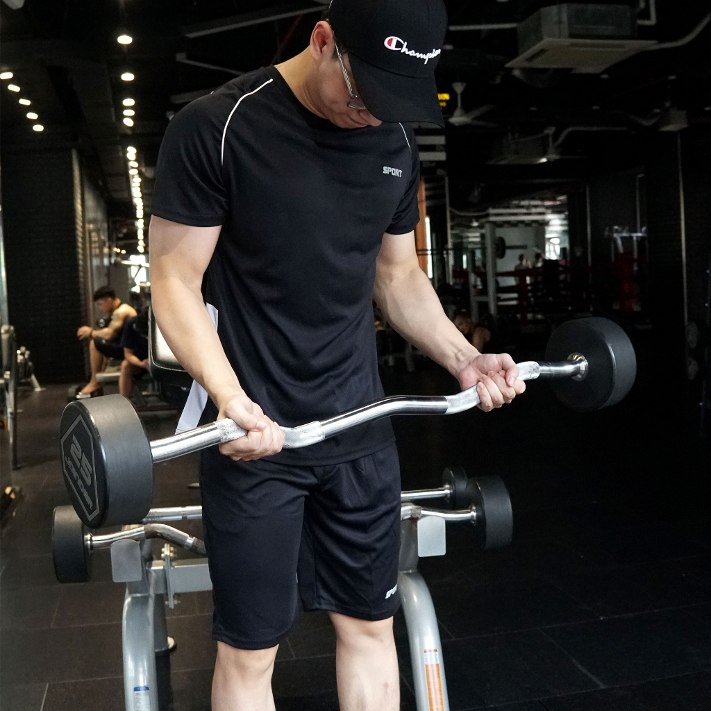 Bộ Thể Thao Thun DINOMAN Chất Liệu Thun Lạnh Co Giãn 4 Chiều Thoải Mái Thoáng Mát TT02