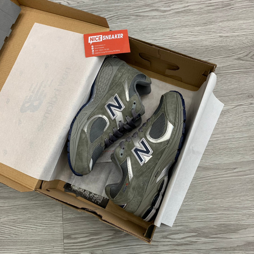 Giày New Balance 2002 Grey Day Wide, NB xám đen Full Box - NICE SNEAKER | Chất lượng siêu cấp.