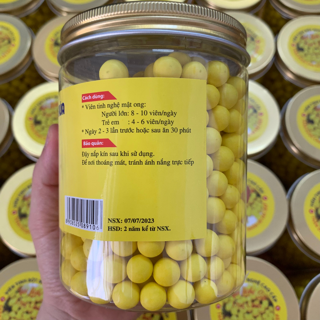 400G viên tinh bột nghệ vàng nguyên chất , tinh bột nghệ sữa ong chúa, tinh bột nghệ viên cao cấp -VBN