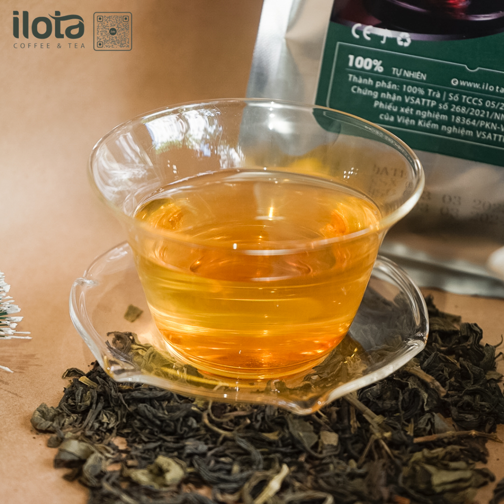 Trà xanh hương nhài ILOTA nguyên chất để pha trà hoa quả, trà chanh trà ủ lạnh 500g