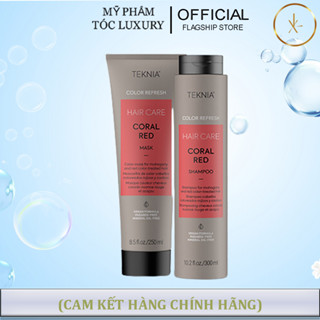 Cặp Dầu Gội Dành Cho Tóc Nhuộm Đỏ Lakme Teknia REFRESH CORAL Red Refresh 300ml - 200ml
