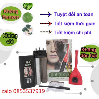 SALE SỐC 70% Lược nhuộm tóc MÀU NÂU ĐEN, phủ bạc, thảo dược tự nhiên, dễ sử dụng