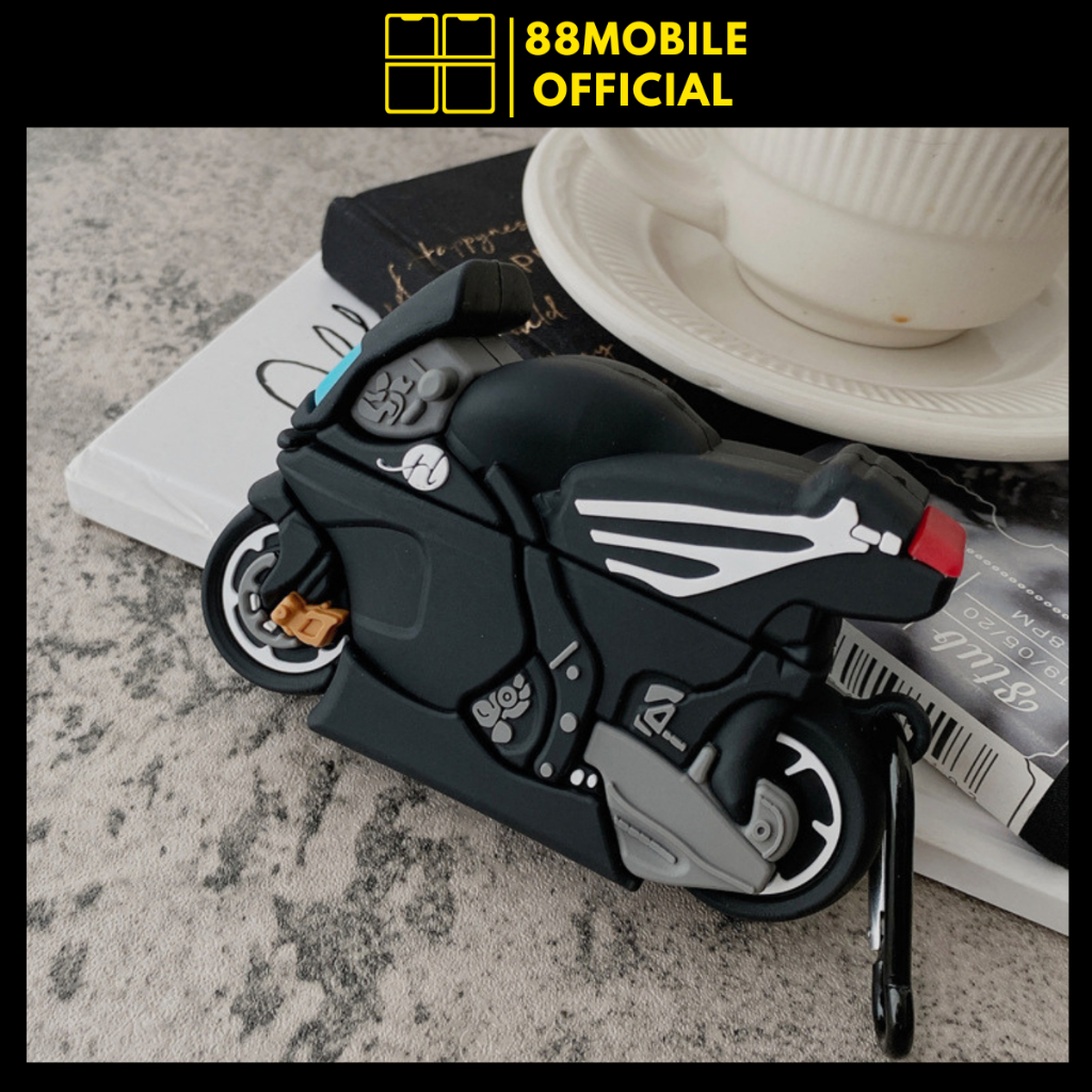 Ốp AirPods 3 Xe Moto | Bảo vệ tai nghe 1, 2, 3, Pro, Pro 2 phong cách dễ thương độc đáo | 88Mobile