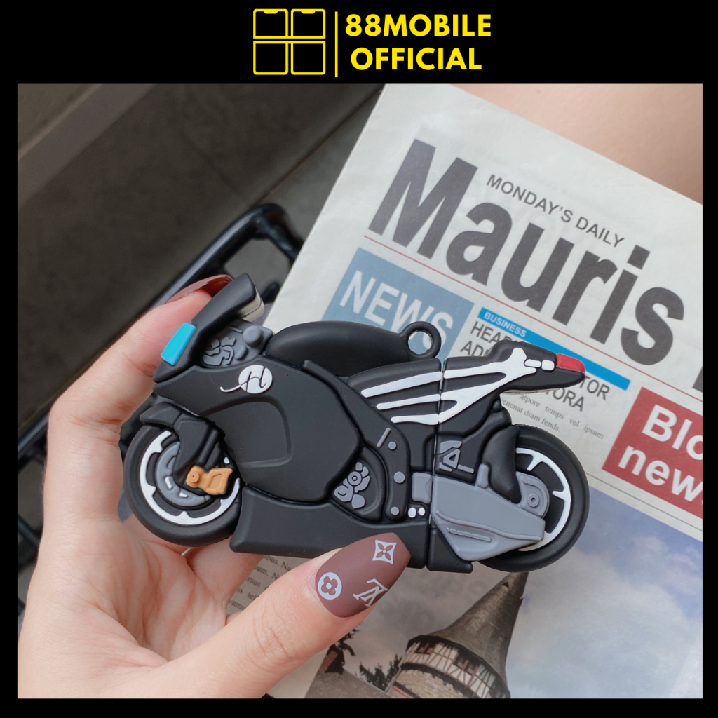 Ốp AirPods 3 Xe Moto | Bảo vệ tai nghe 1, 2, 3, Pro, Pro 2 phong cách dễ thương độc đáo | 88Mobile