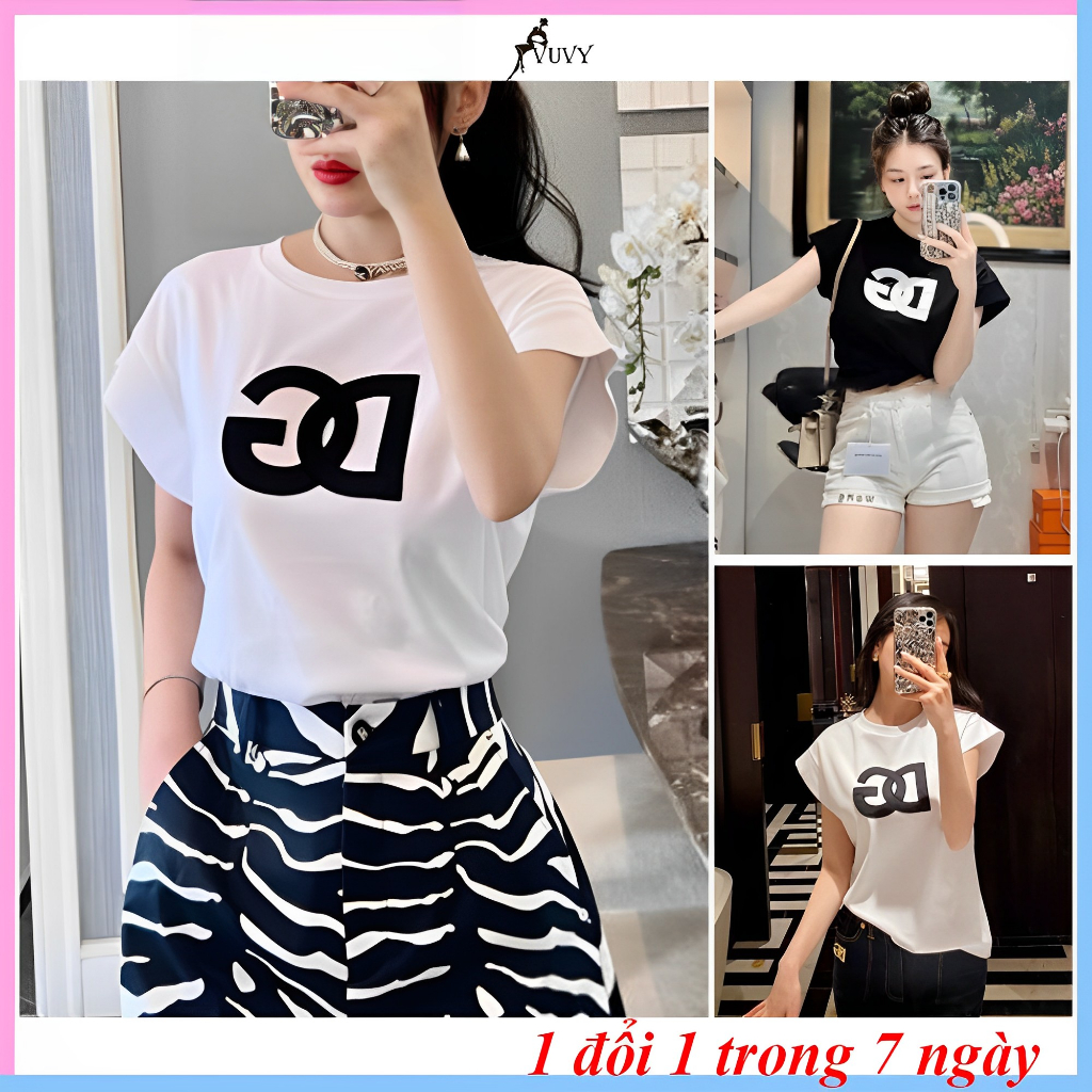 Áo thun nữ, áo phông nữ tay hến cổ tròn form vừa chất bozip co dãn Vuvy AT12