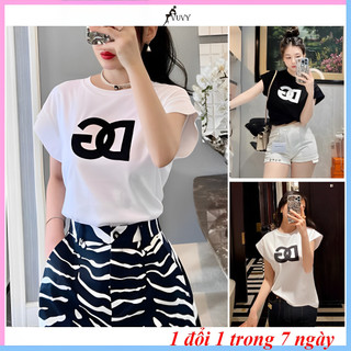 Áo thun nữ, áo phông nữ tay hến cổ tròn form vừa chất bozip co dãn Vuvy AT12