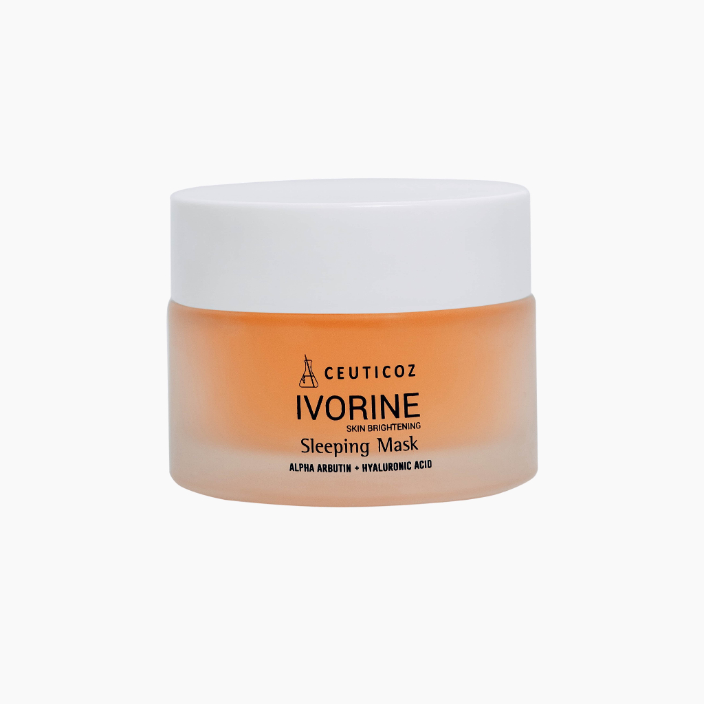 Combo: Mặt nạ ngủ dưỡng trắng da Ivorine Sleeping mask + Serum dưỡng trắng Blabon Pro Serum - 10% Niacinamide Ceuticoz