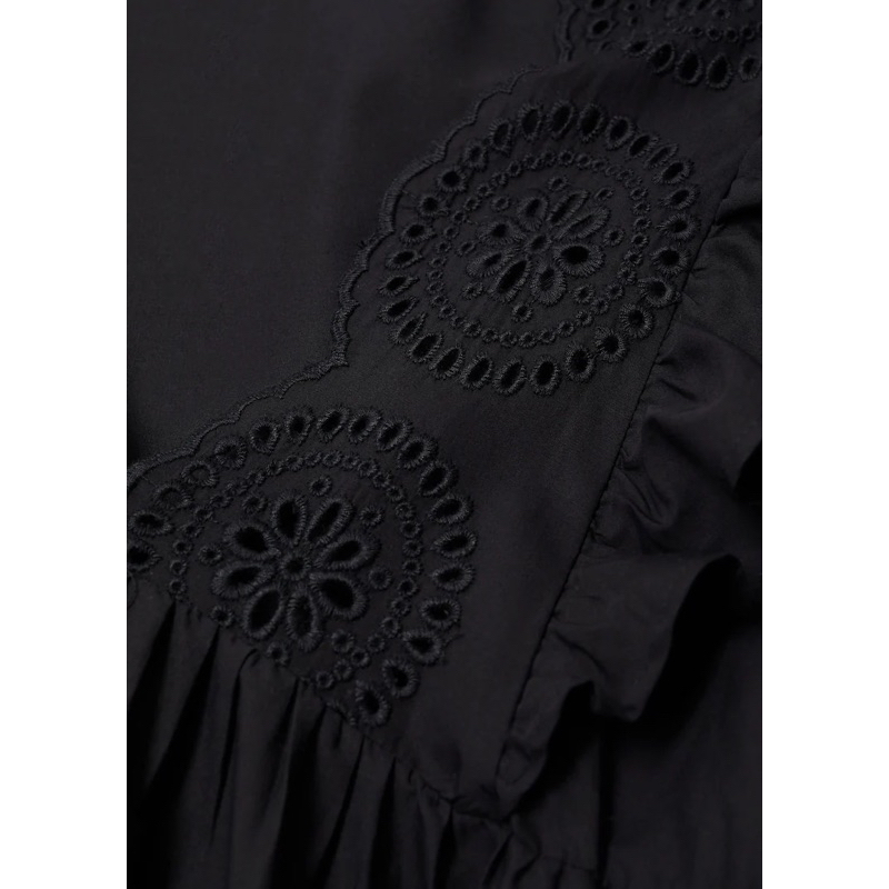 Đầm maxi dài tay bồng Mango auth