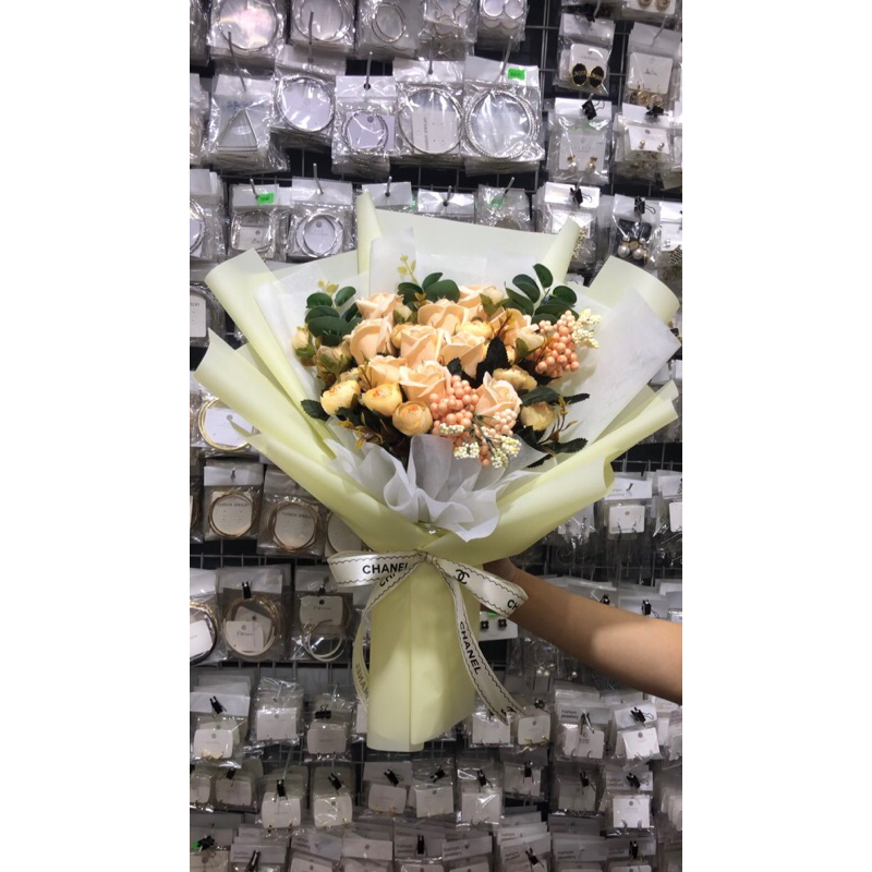 BÓ HOA LỤA ,HOA SÁP CAO CẤP BÓ KIỂU HÀN QUỐC