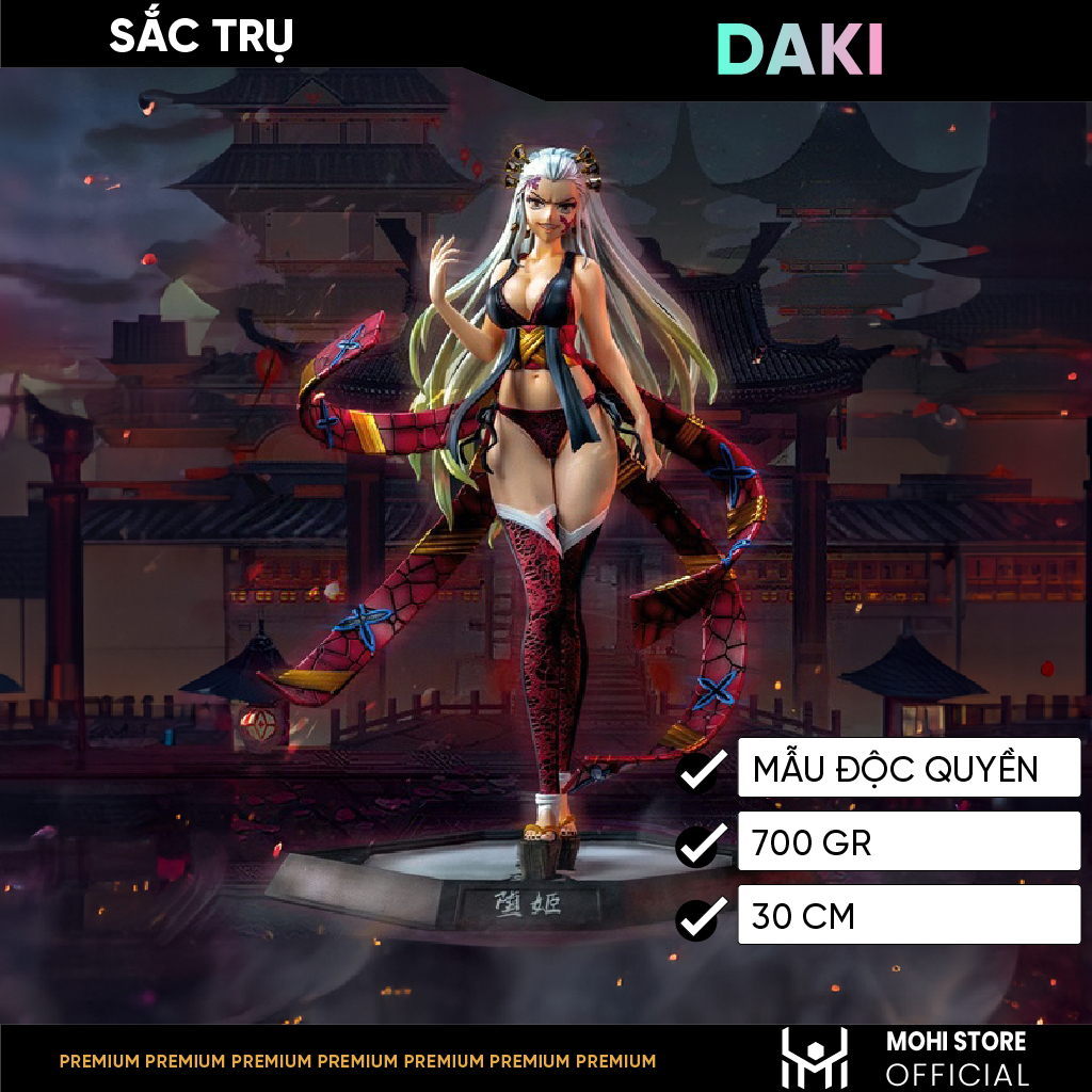 Mô Hình Thượng Lục Daki Cao 30cm - Full box - Kimetsu No Yaiba - Có Hộp màu