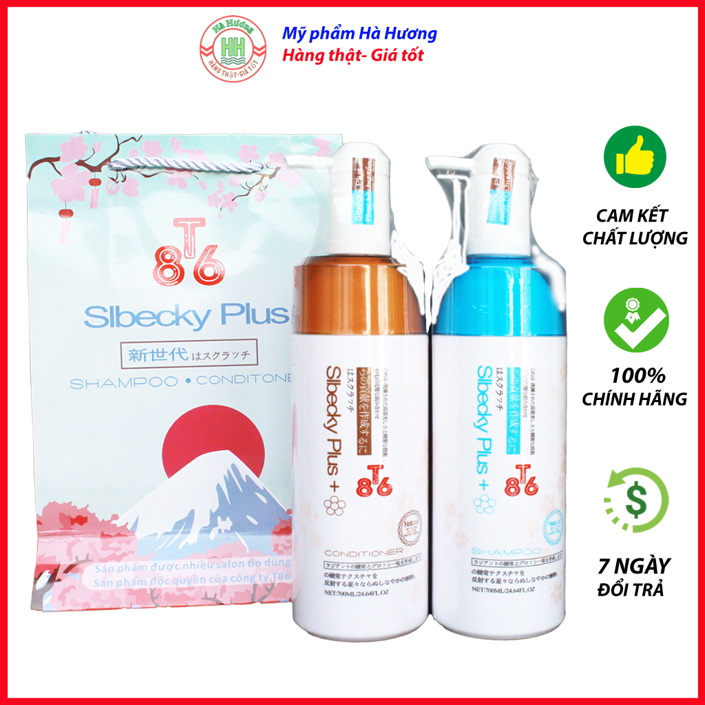 Dầu gội ngăn rụng tóc, phục hồi hư tổn, dầu gội Nhật Slbecky T86 hàng công ty 2*700ml