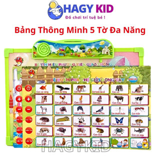  Bảng Chữ Cái Điện Tử Thông Minh 5 Thẻ Hagykid Bảng Học Chữ Cái Và Nhiều Chủ Đề Cho Bé Phát Triển Trí Tuệ 