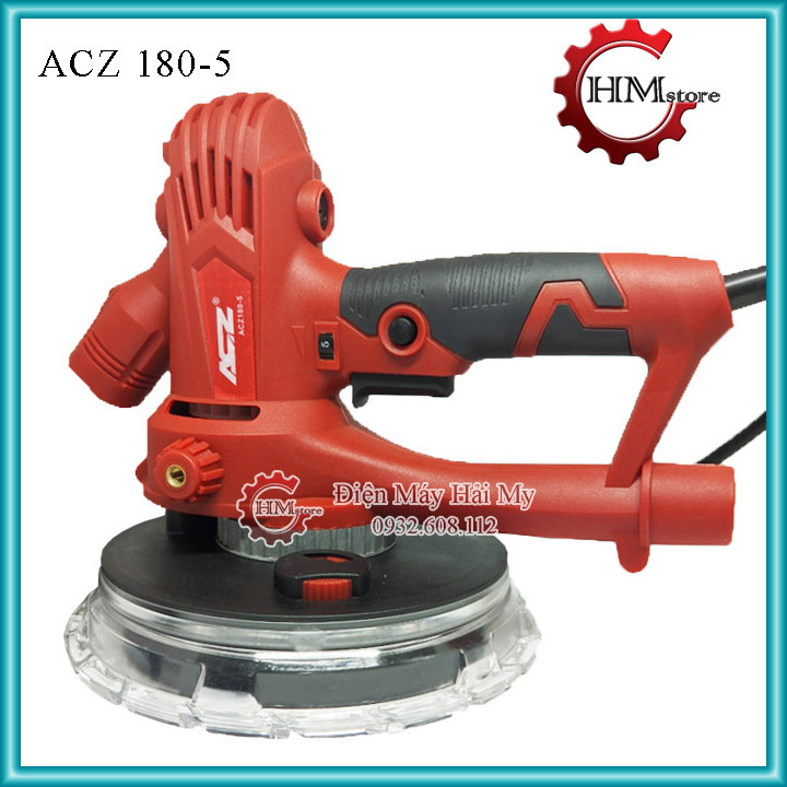 Máy chà nhám tường ACZ 180-5 có đèn, công suất 1260w - Máy chà tường, xả bột trét, máy trà tường