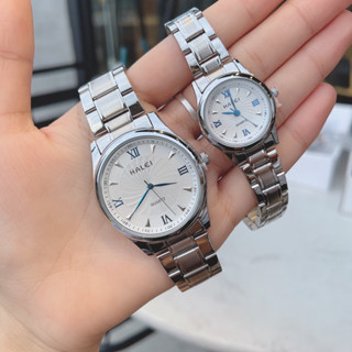 Đồng hồ cặp đôi Hale Ah489 dây thép cao cấp , máy nhật chống nước tốt
