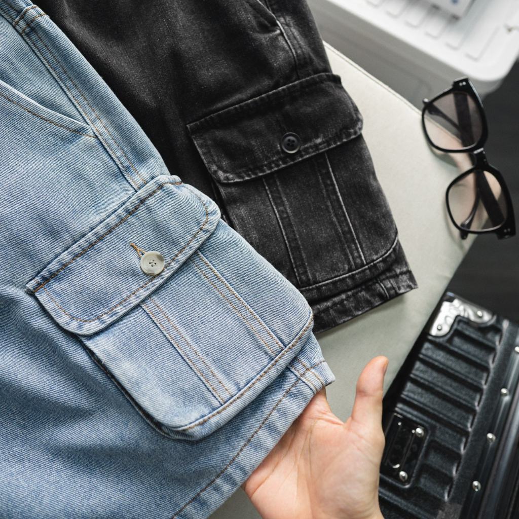 QUẦN SHORT JEAN TÚI HỘP KAF MAN VNXK VẢI DƯ HÃNG SIÊU XỊN