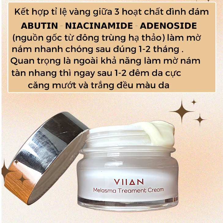 Kem Nám Melasma Treatment Cream Viian Làm Trắng Da, Đều Màu