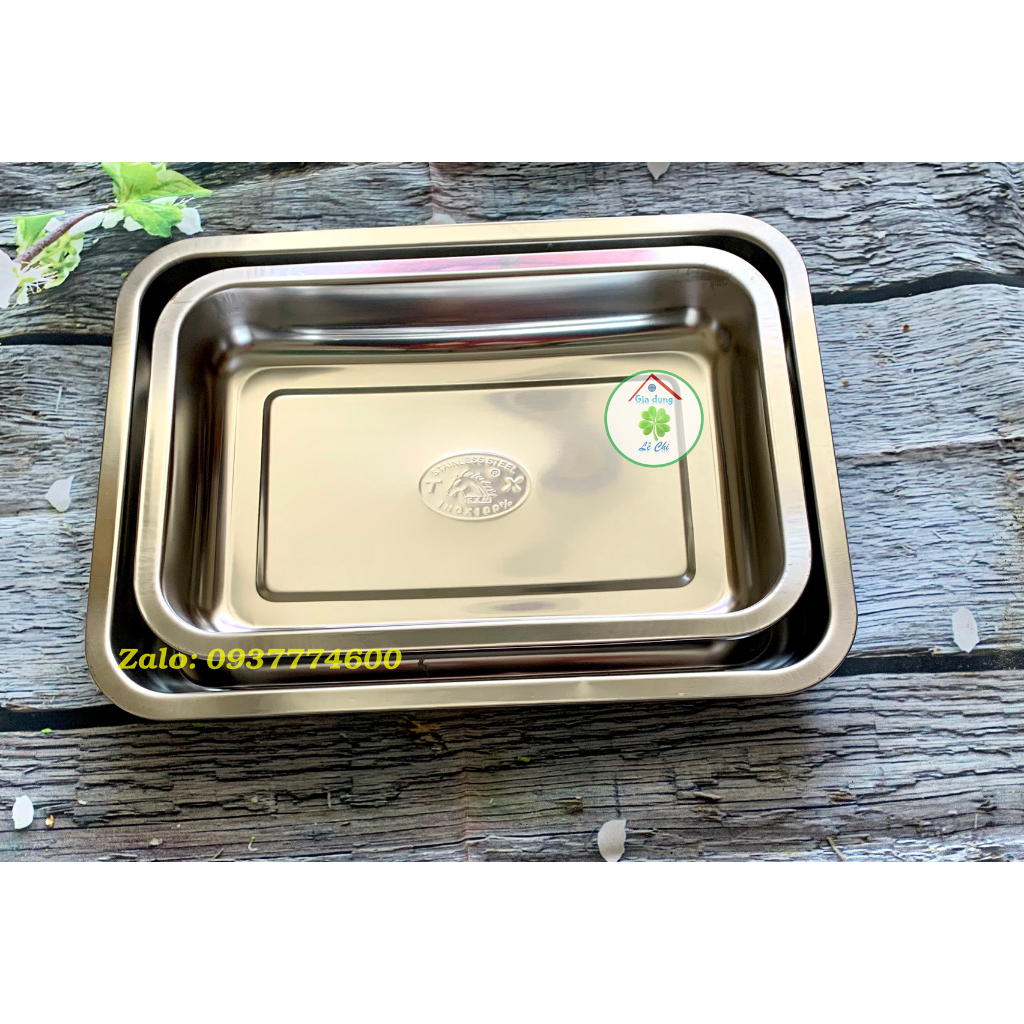 Khay chữ nhật inox