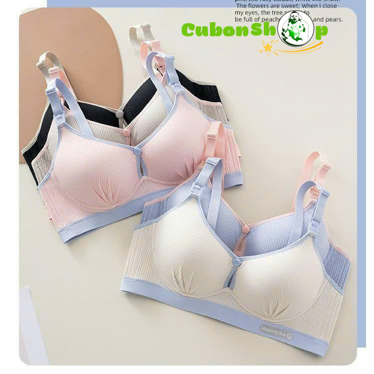 Áo ngực bà bầu, Áo lót cho con bú và sau sinh chống chảy xệ, Áo bra nâng ngực cotton không gọng 8088