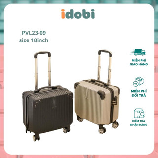 Vali du lịch dáng vuông IDOBI PVL23-09 vali size 18inch tay kéo thời trang bo góc chống va đập