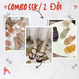 Combo 2 đôi dép bệt đi biển xinh - Dép Bệt 2 quai