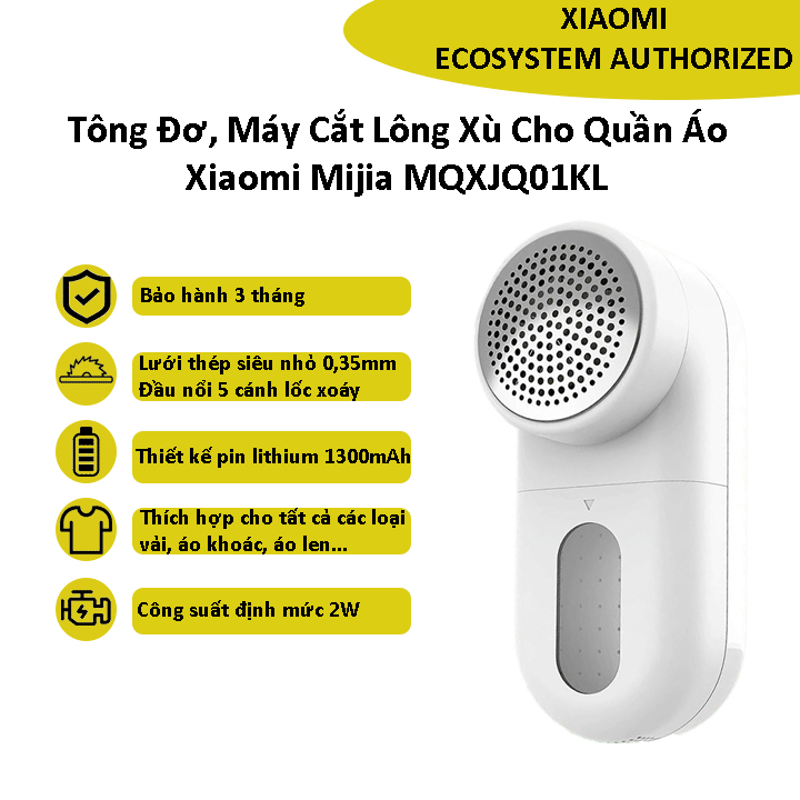 Tông Đơ, Máy Cắt Lông Xù Cho Quần Áo Xiaomi Mijia MQXJQ01KL - Bảo hành 3 tháng