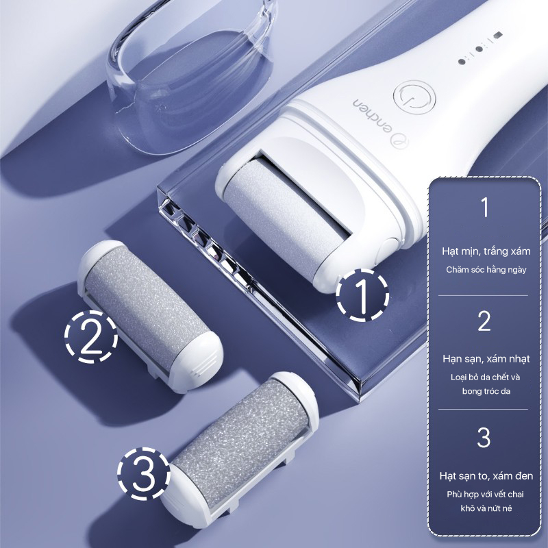 Máy tẩy vết chai chân Enchen Rock chà và làm mịn chăm sóc gót chân