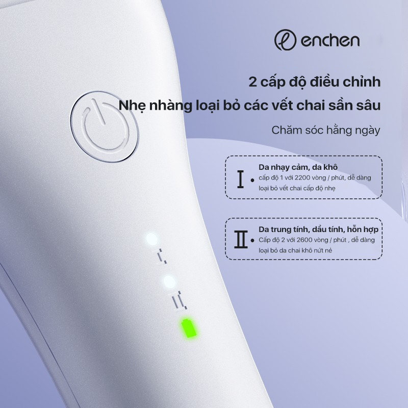 Máy tẩy vết chai chân Enchen Rock chà và làm mịn chăm sóc gót chân