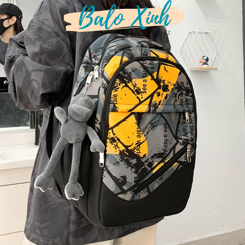 Balo đi học nam nữ cá tính balo unisex độc đáo thể thao cá tính siêu ngầu  nhiều ngăn chống thấm nước BLX01