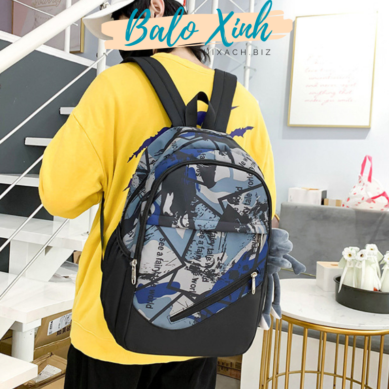 Balo đi học nam nữ cá tính balo unisex độc đáo thể thao cá tính siêu ngầu  nhiều ngăn chống thấm nước BLX01