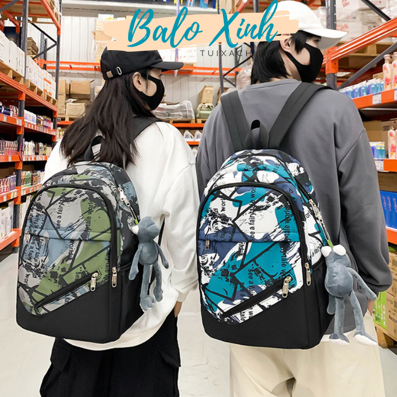 Balo đi học nam nữ cá tính balo unisex độc đáo thể thao cá tính siêu ngầu  nhiều ngăn chống thấm nước BLX01