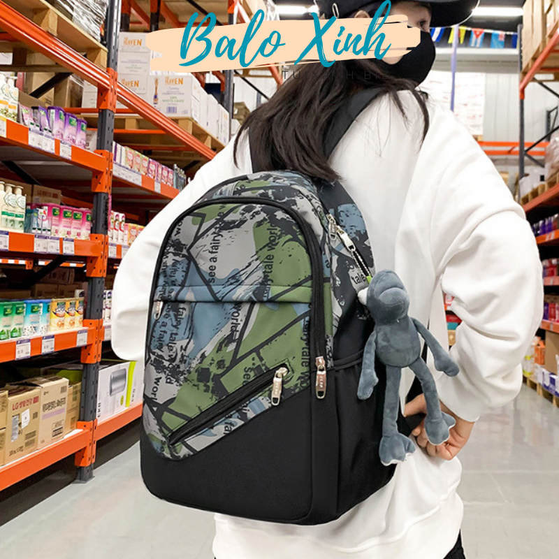 Balo đi học nam nữ cá tính balo unisex độc đáo thể thao cá tính siêu ngầu  nhiều ngăn chống thấm nước BLX01