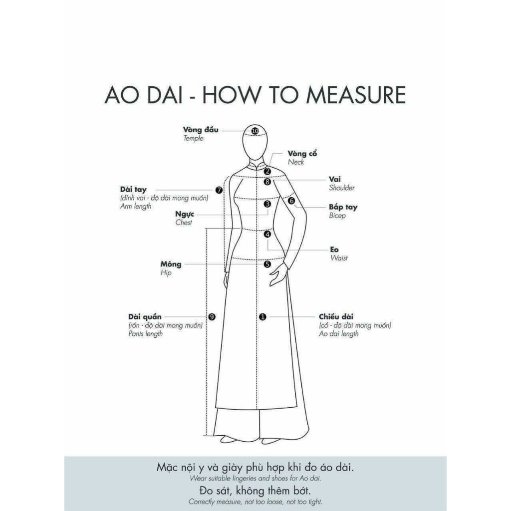 Áo Dài Truyền Thống Tơ Thuê Mân Côi - Ảnh Thật