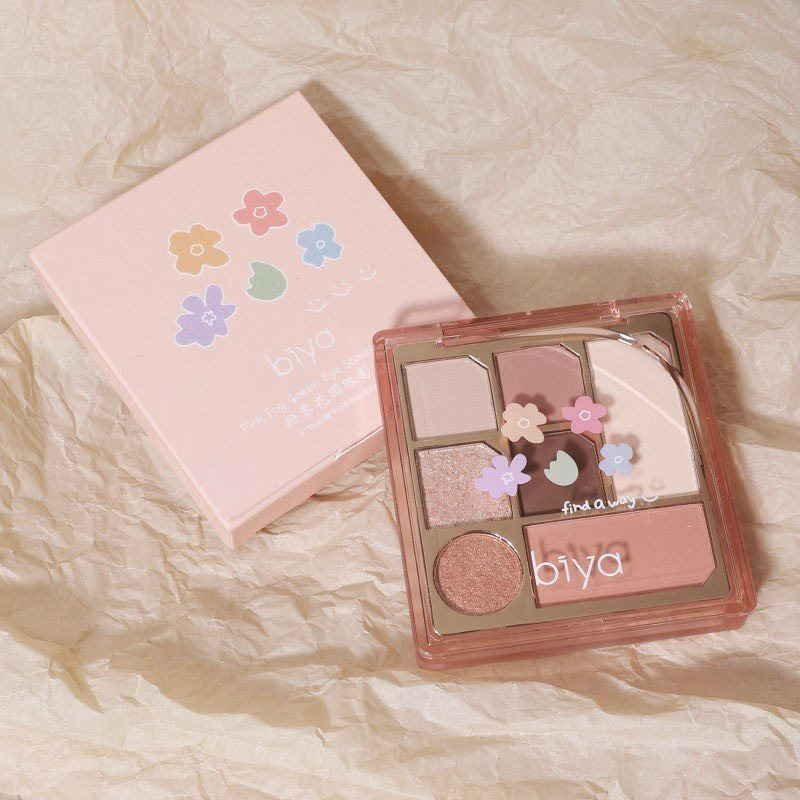 Bảng phấn mắt 7 màu BIYA vườn hoa tiểu thư Pink Fog Garden Eye Shadow Plate BIYA05