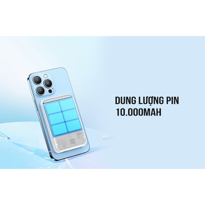 Pin sạc dự phòng sạc nhanh Remax RPP-65 10000mAh sạc không dây wireless 15W - hỗ trợ PD 20W